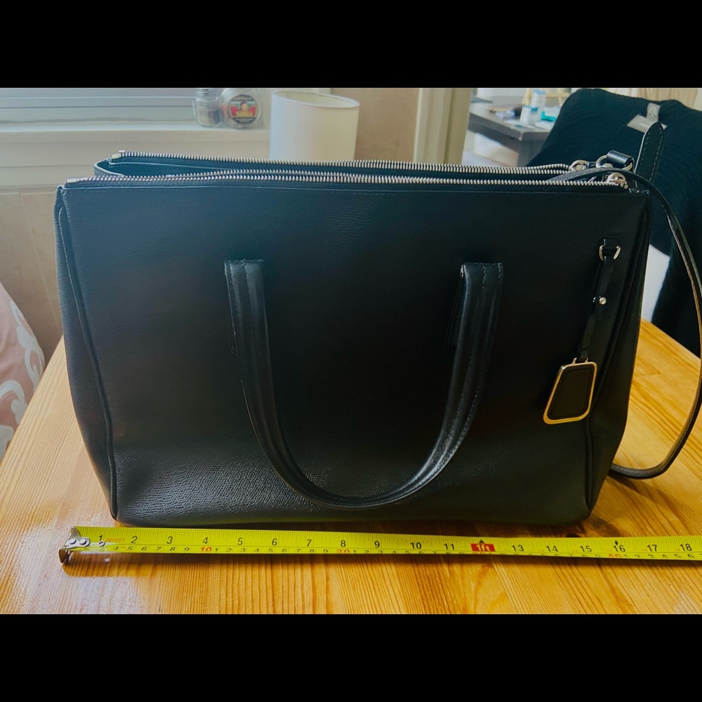 Brand New Black Leather TUMI Tote